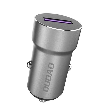 Dudao szybka ładowarka samochodowa USB do gniazda zapalniczki 5 A 22,5 W Quick Charge 3.0 VOOC szary 