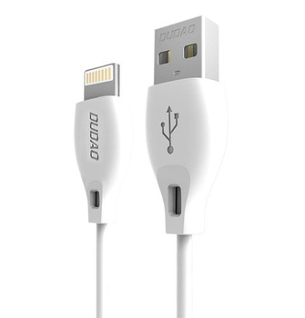 Dudao przewód kabel USB / Lightning 2.4A 1m biały