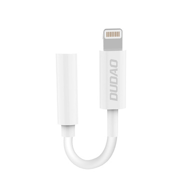 Dudao adapter audio przejściówka do słuchawek z Lightning na mini jack 3,5 mm biały